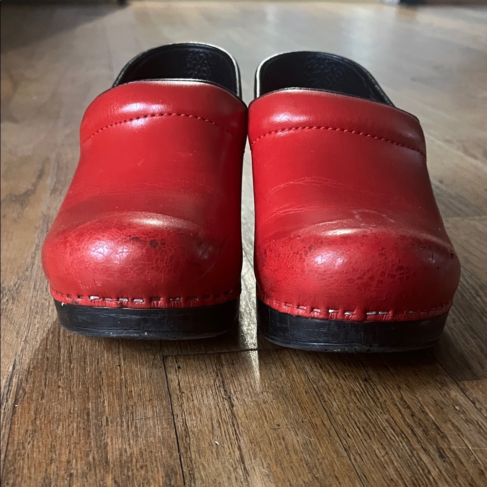 Red Dansko Clogs